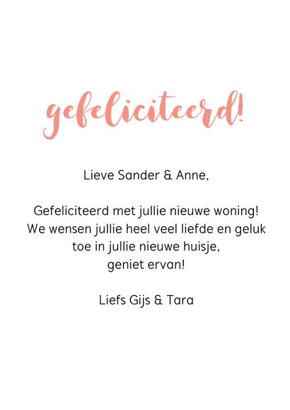 Felicitatiekaart - Thuis is waar de liefde woont 3