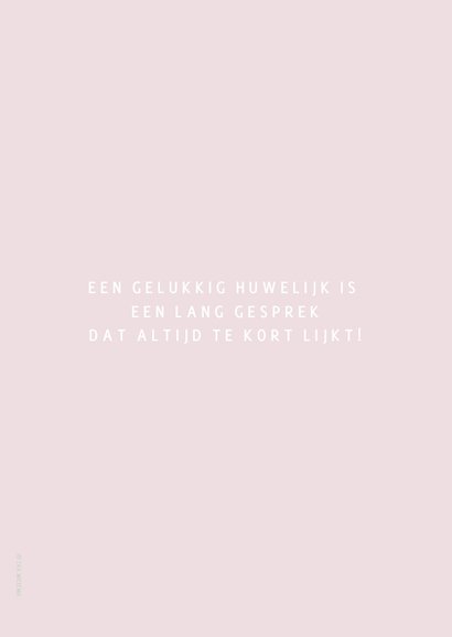 Felicitatiekaart trouwdag met bloemenring en witte slingers 2