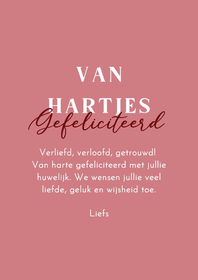 Felicitatiekaart van hartjes gefeliciteerd trouwdag 3