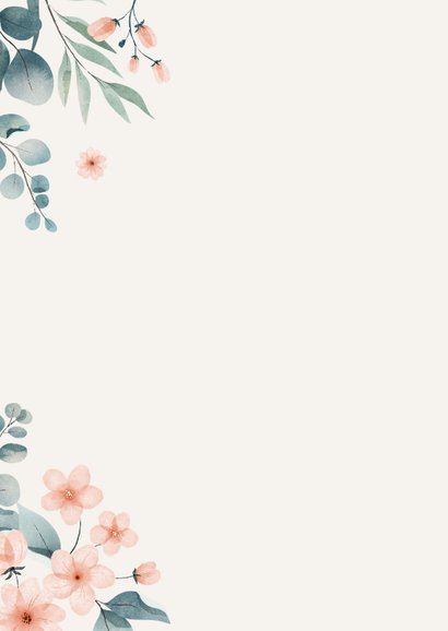 Felicitatiekaart veel geluk met stijlvolle bloemen 2