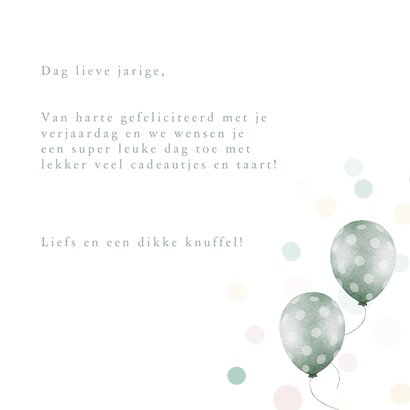 Felicitatiekaart verjaardag met vrolijk eendje en ballon 3