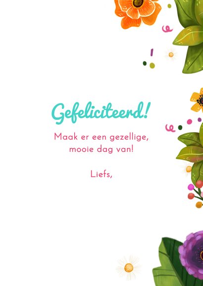 Felicitatiekaart verjaardag wild birthday cheetah meisje 3