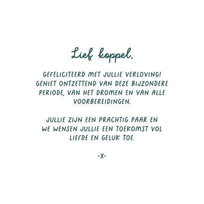 Felicitatiekaart verloofd ring gefeliciteerd veel geluk 3