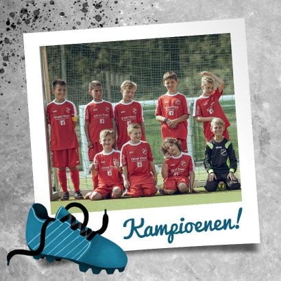 Felicitatiekaart voetbal met betonlook 2