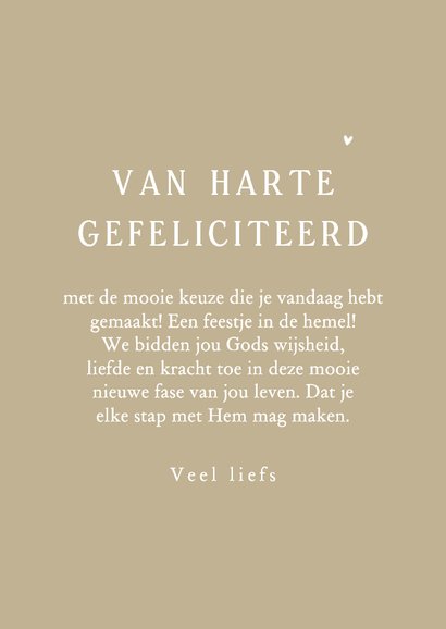Felicitatiekaart volwassen doop duif bijbeltekst 3