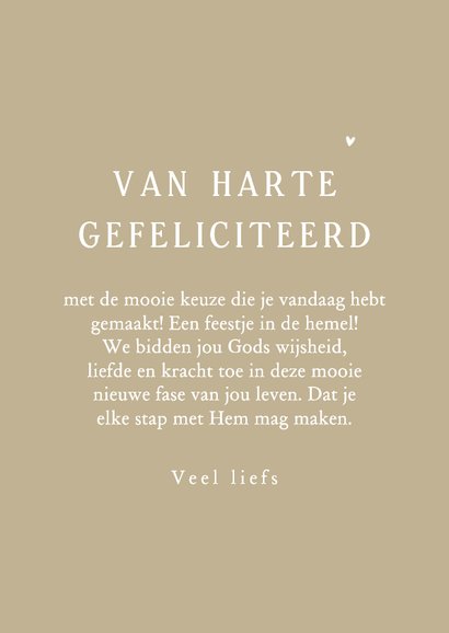Felicitatiekaart volwassen doop duif bijbeltekst 3
