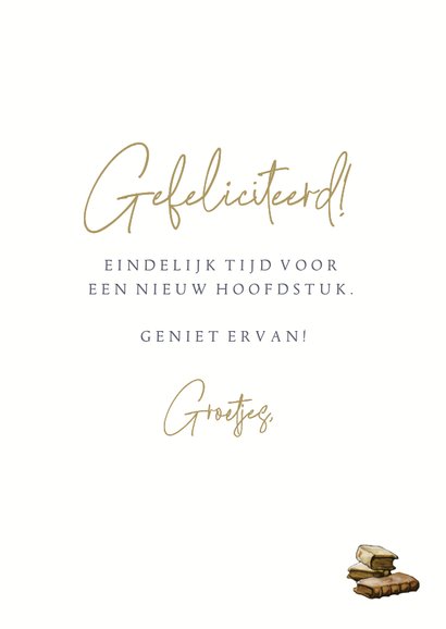 Felicitatiekaart voor pensioen een nieuw hoofdstuk 3