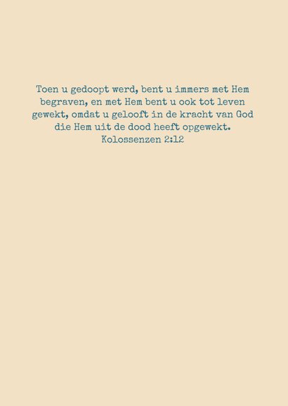 Felicitatiekaart voor volwassendoop met man 2