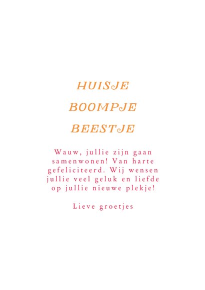 Felicitatiekaart vrolijk 'huisje boompje beestje'  3