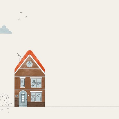 Felicitatiekaart vul een huis met liefde illustratie 2