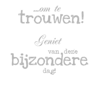 Felicitatiekaart Wat een mooie dag om te trouwen 2