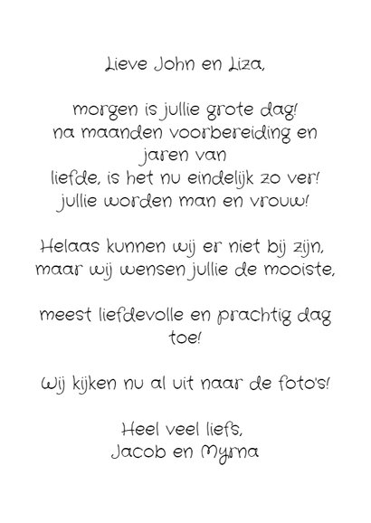 Felicitatiekaart - Wedding day! 3