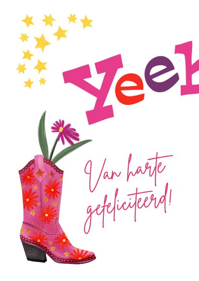Felicitatiekaart Yeehaw 2