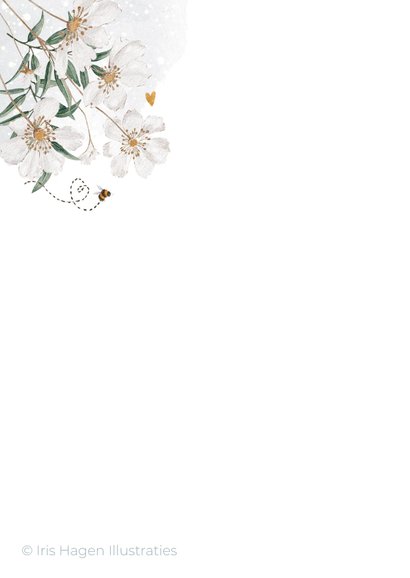 Felicitatiekaart zwanger bloemen hartjes ballonnen 2