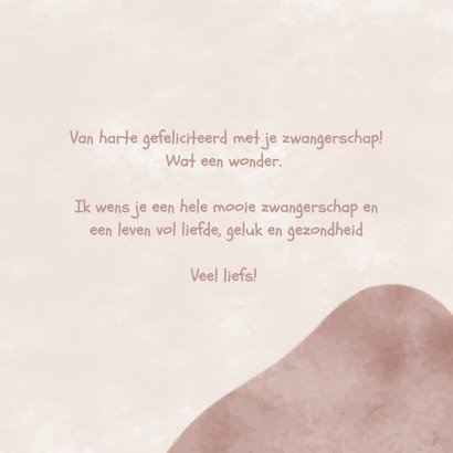 Felicitatiekaart zwanger lijntekening 3