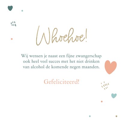 Felicitatiekaart zwanger met leuke tekst 3