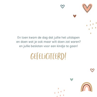 Felicitatiekaart zwanger met schattig patroon 3