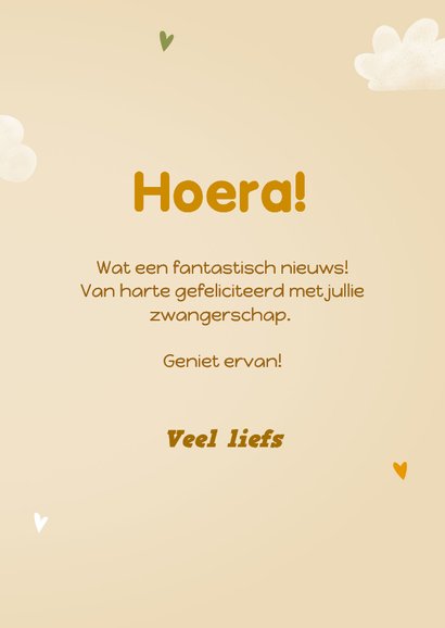 Felicitatiekaart zwangerschap met lieve baby giraffe 3