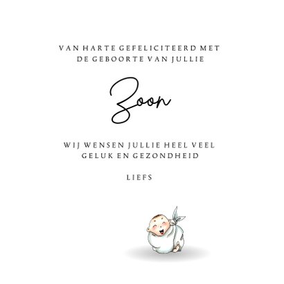 Felicitatiekaarten vliegende ooievaar zoon geboren 3