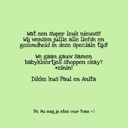 Felicitatiekaarten Zwangerschap illustratie in babykamer 3