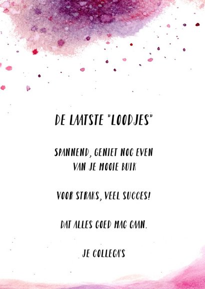 Felicitatiekaarten zwangerschapsverlof met tekst 3