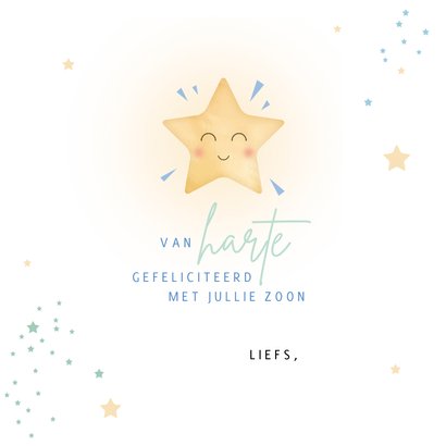 Felicitatiekaartje a Little Star is Born - Jongen 3