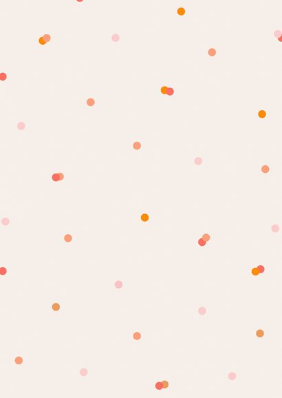 Felicitatiekaartje confetti pastel welcome little one roze 2