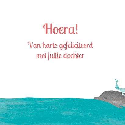 Felicitatiekaartje dolfijn 3