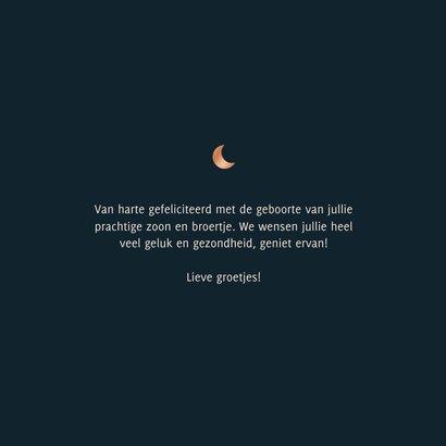 Felicitatiekaartje foto in maanvorm voor geboorte 3
