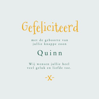 Felicitatiekaartje geboorte draakje sterren baby jongen 3