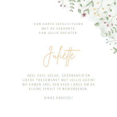 Felicitatiekaartje geboorte hoera welkom lief kleintje 3