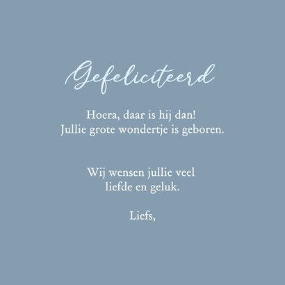 Felicitatiekaartje geboorte jongen olifantje 3