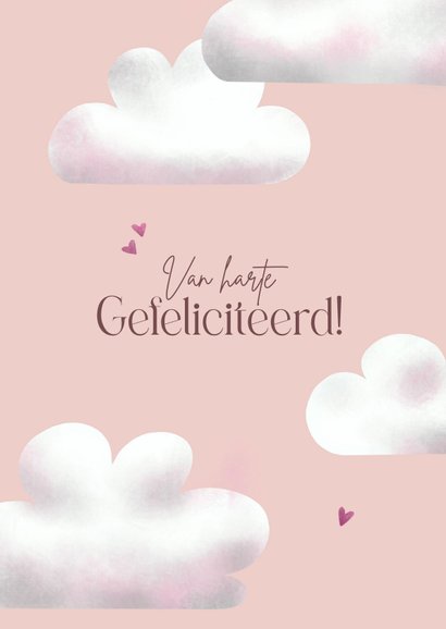 Felicitatiekaartje geboorte meisje beer parachute 2