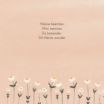 Felicitatiekaartje geboorte meisje madelief 2