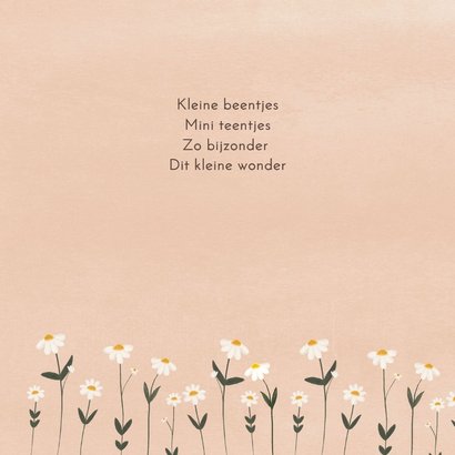 Felicitatiekaartje geboorte meisje madelief 2