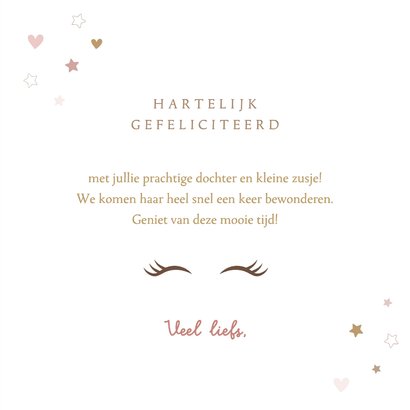Felicitatiekaartje geboorte meisje unicorn 3