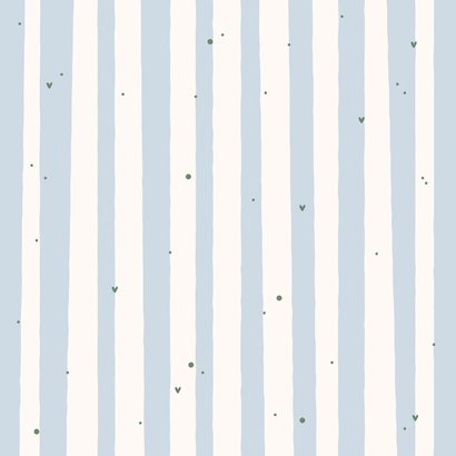 Felicitatiekaartje hallo baby blauw gestreept hartjes 2