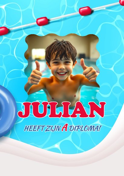 Felicitatiekaartje hoera je hebt je A 2