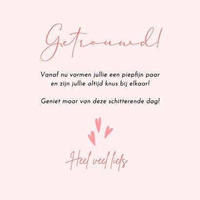 Felicitatiekaartje huwelijk met 2 muizen die elkaar omhelzen 3