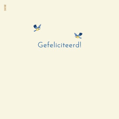 Felicitatiekaartje ijsbeertje met pimpelmees 2