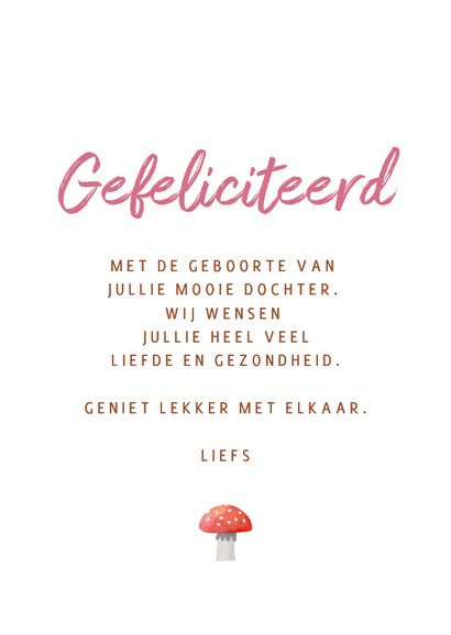 Felicitatiekaartje lieve egel paddenstoelen in het bos 3