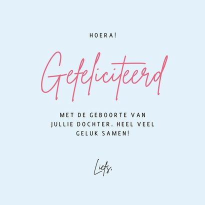 Felicitatiekaartje met olifant giraf en konijn 3