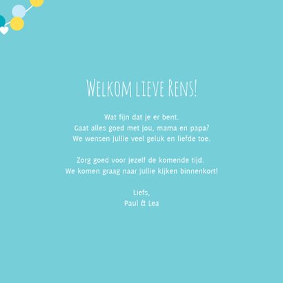 Felicitatiekaartje met ooievaars in slingers en krans 3