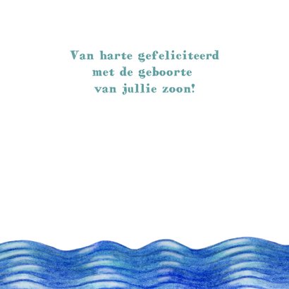 Felicitatiekaartje met walvis en jongetje 2