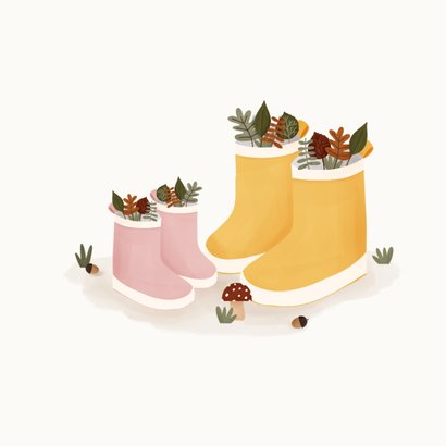 Felicitatiekaartje regenlaarsjes welkom lief zusje 2