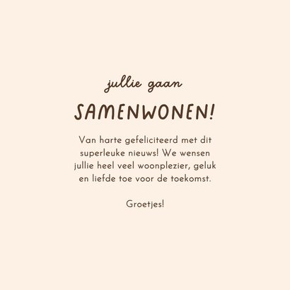 Felicitatiekaartje samenwonen vissen in kom grappig  3