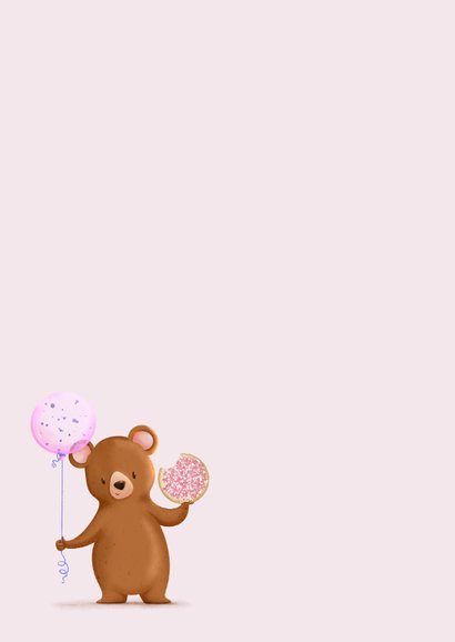 Felicitatiekaartje welkom lieve kleine knuffelbeer muisjes 2