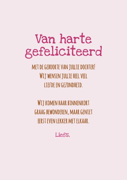 Felicitatiekaartje welkom lieve kleine knuffelbeer muisjes 3