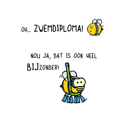 Felicitatiekaartje zwermdiploma 2