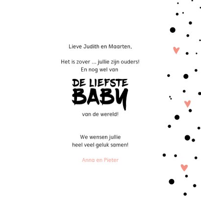 Felicititatie Geboorte kersverse ouders 3